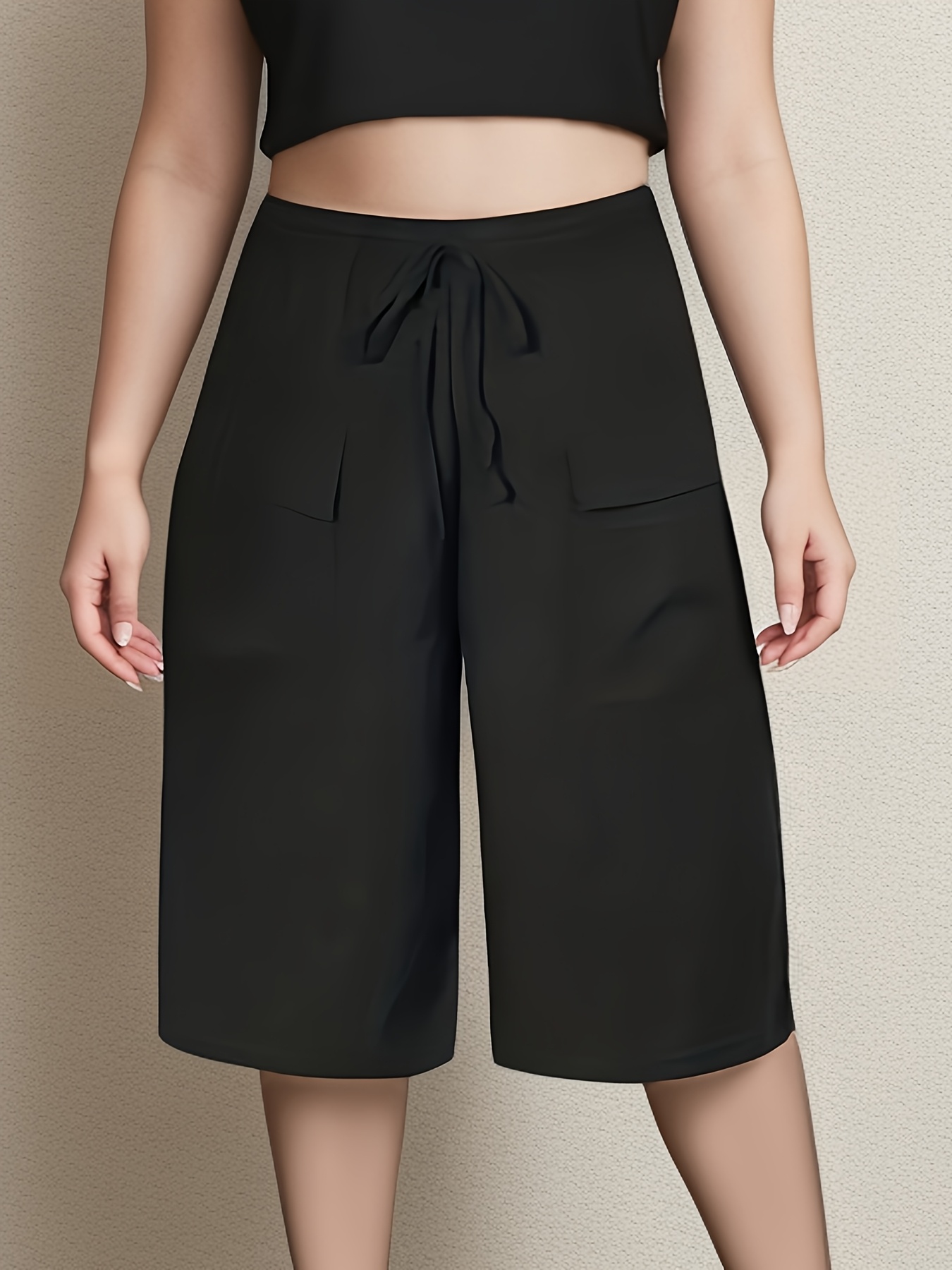 Summer Clothing Plus Size Women - プラスサイズ 1XL-5XL 新しい女性のカジュアル 5 点ショーツポケット偽巾着女性服ビーチショーツ