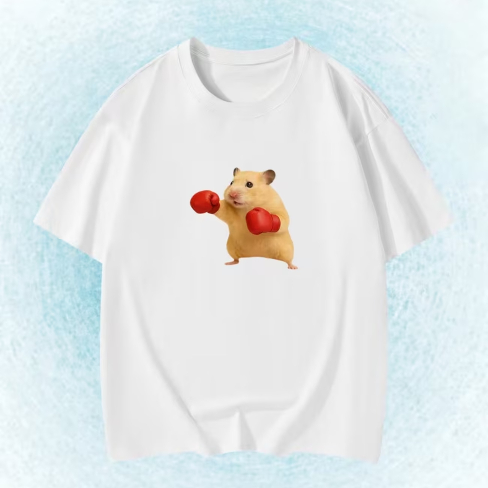 Summer Clothing For Teens - 夏の男の子女の子向けミーム面白いハムスターパターンTシャツ子供ベビー青少年男女兼用Tシャツオーバーサイズストリートウェアカジュアル半袖トップス