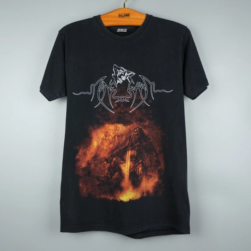 Summer Viking Clothing - ヴィンテージ マネガーム Tシャツ バイキング ブラックメタル メンズ