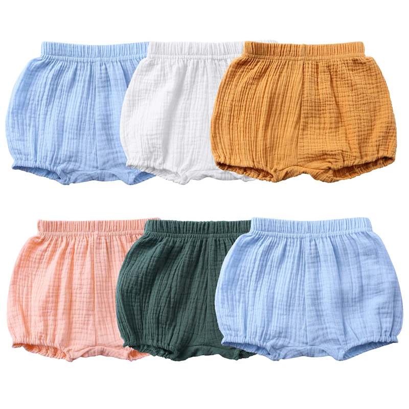 Summer Clothing Affordable - 夏無地ベビーブルマ 0-4T 幼児キッズコットンショーツ新生児男の子女の子ブリーフ手頃な価格の子供服
