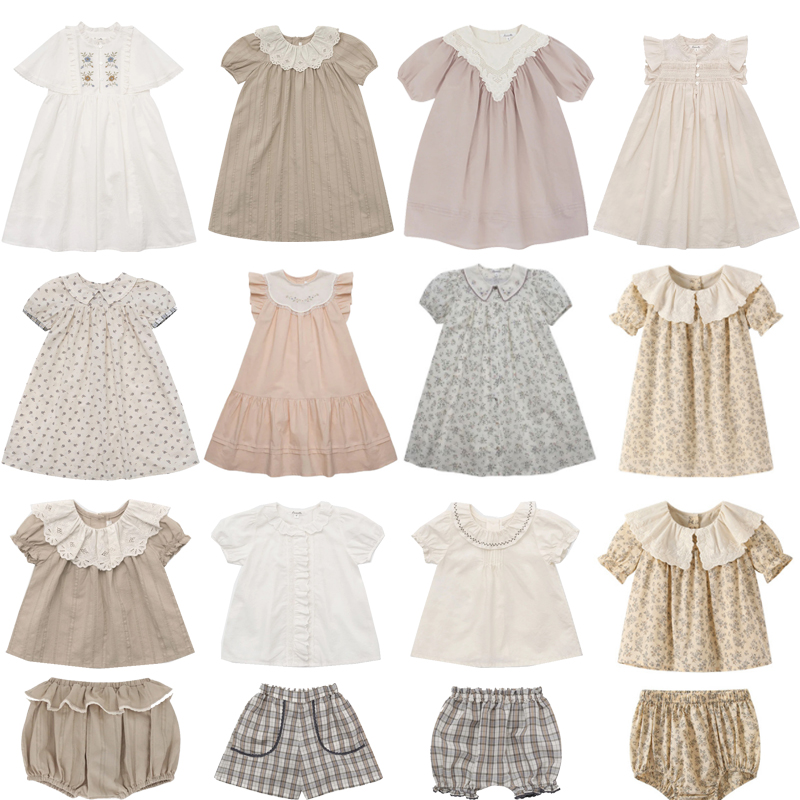 Summer Line Clothing Brand - Ou-女の子のための夏のドレス、かわいいプリント、半袖、プリンセスドレス、子供服、ファッション、アウトドアウェア、新しいブランド、2024