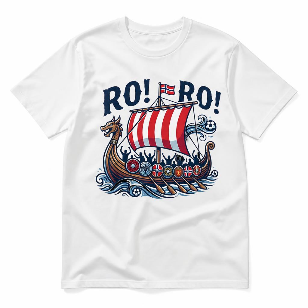 Summer Viking Clothing - ロロノルウェーバイキングシップサッカーノルウェーTシャツ綿100%衣類半袖ラウンドカラーティーシャツグラフィックTシャツ