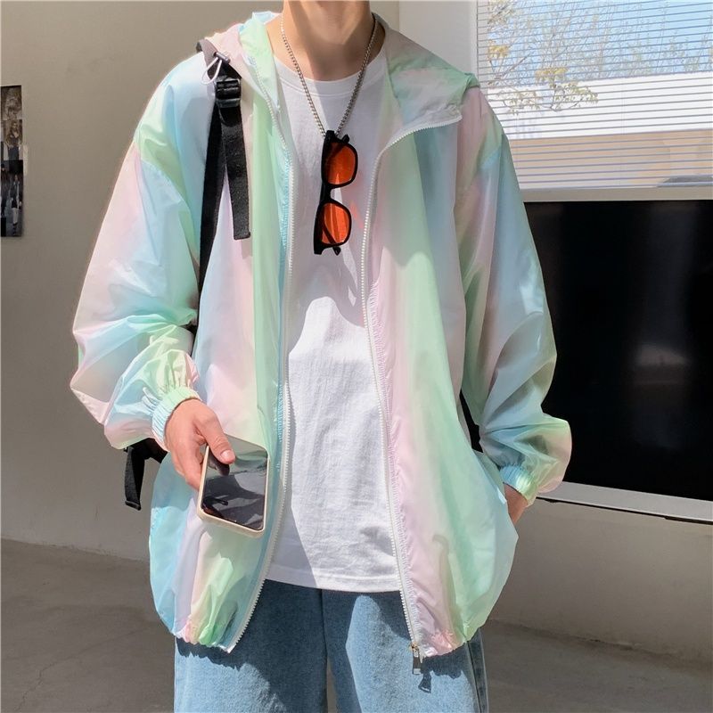 Summer Clothing Affordable - メンズサングラス,たっぷり,薄手のコート,フード付きジッパー,サマーウェア,まばゆいばかりの色,手頃な価格で快適,トレンド