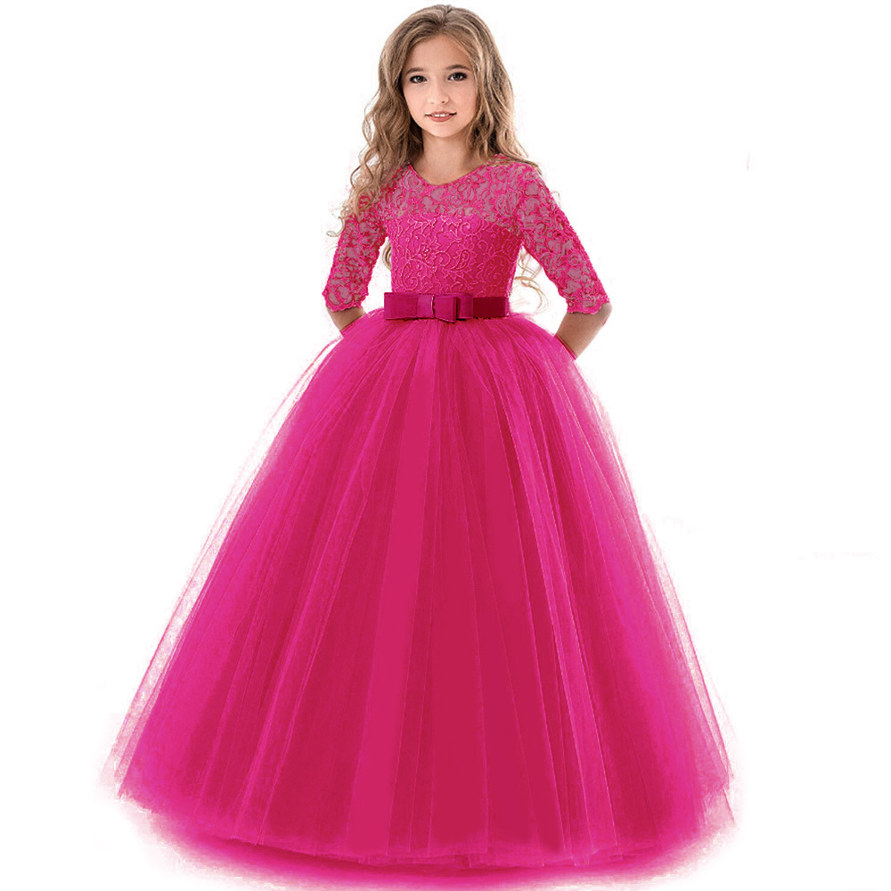 Summer Clothing For Teen Girls - 4-14 歳の女の子のドレス夏メッシュファッション女の子プリンセスウェディングドレスピアノ演奏衣装ティーンエイジャーの新しい子供服