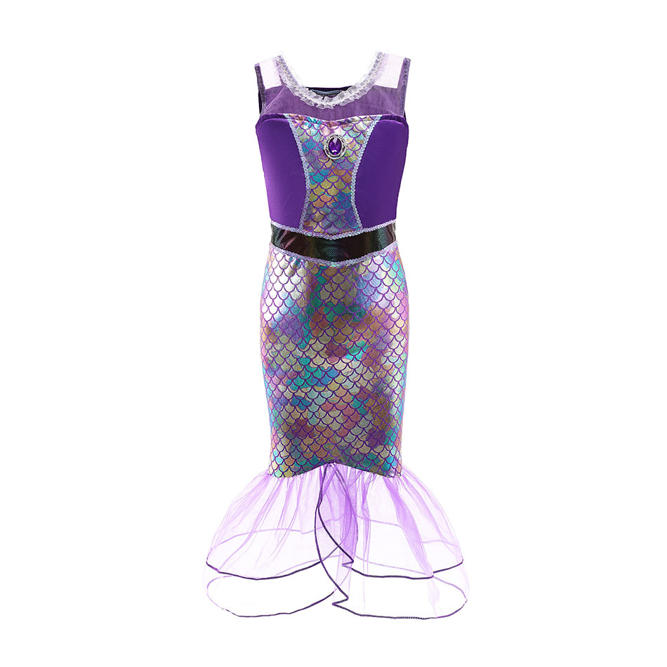 小さな女の子のためのプリンセスドレス,アリエル,マーメイド, - Summer Dresses Yours Clothing のレビューと価格