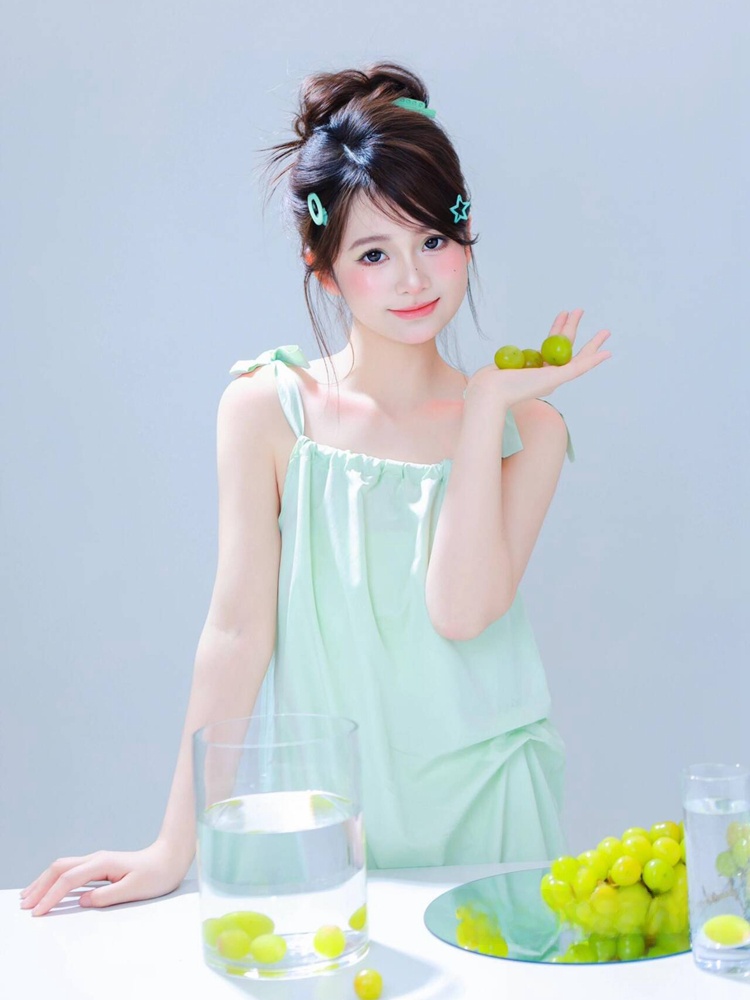 新しい夏の写真韓国風甘いかわいい透明感ガールパーソナルポート - Summer Clothing For Girls のレビューと価格