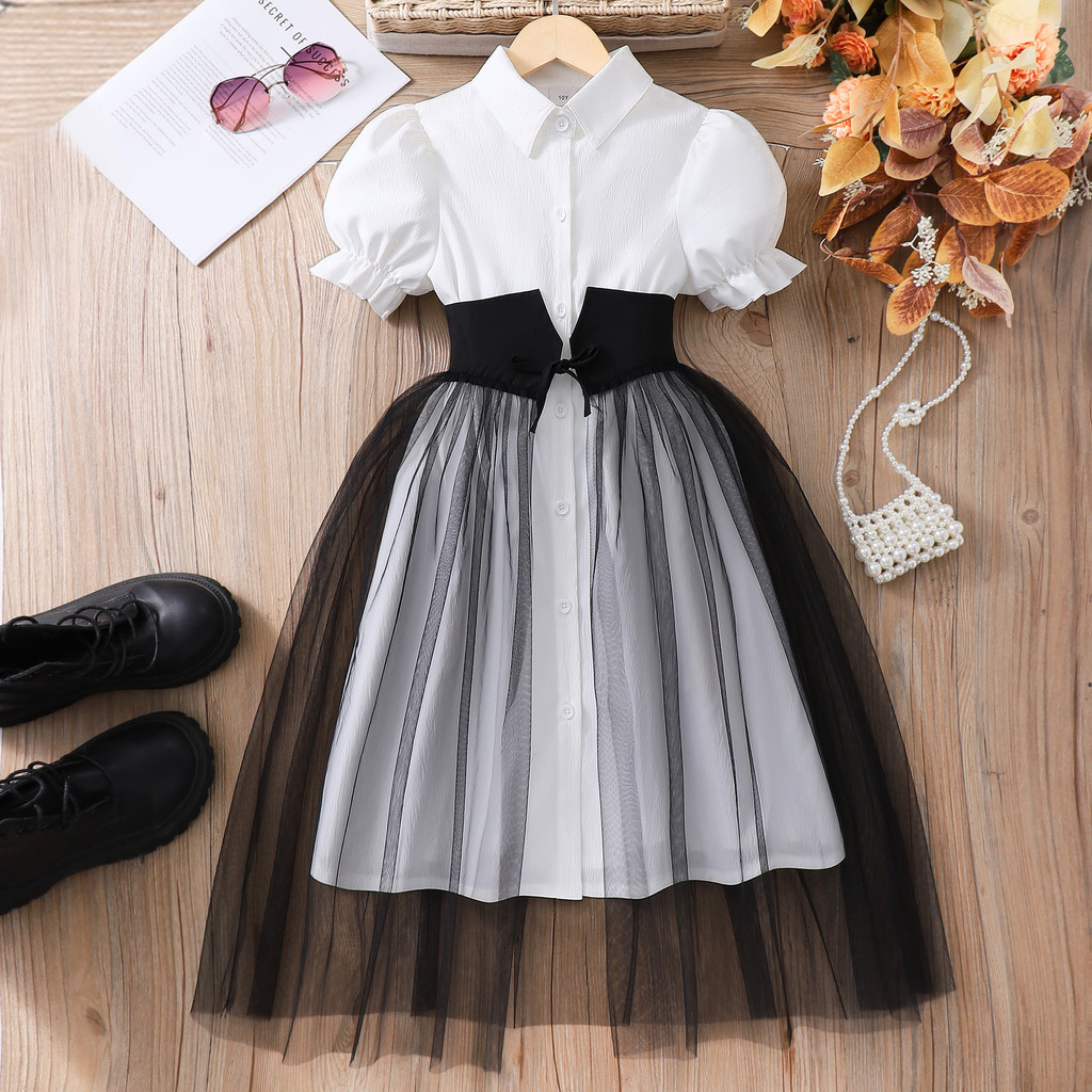 8～12歳 女の子 夏服 黒と白 半袖 子供服 シンプルでお - Summer Clothing For Teen Girls のレビューと価格