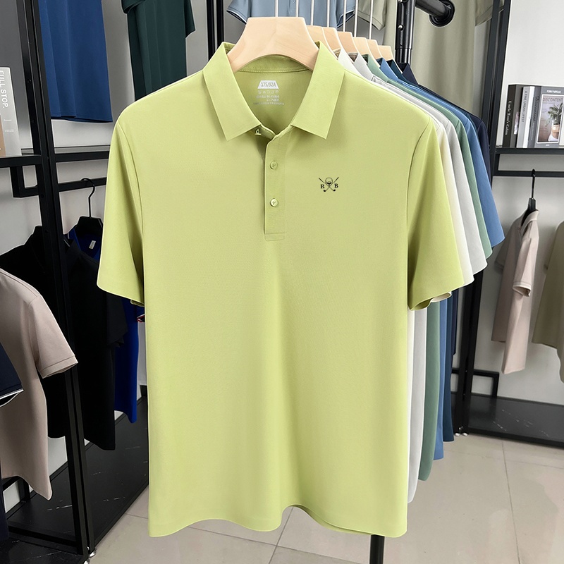手頃な価格の高級メンズプリント襟付きポロシャツ、夏のしわにな - Summer Clothing Affordable のレビューと価格