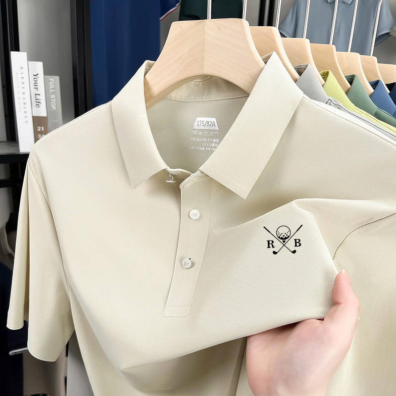 手頃な価格の高級メンズプリント襟付きポロシャツ、夏のしわにな - Summer Clothing Affordable のレビューと価格