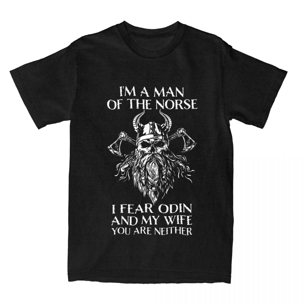 私は北の男です私はオディンと妻の男性用Tシャツ、バイキング北 - Summer Viking Clothing のレビューと価格