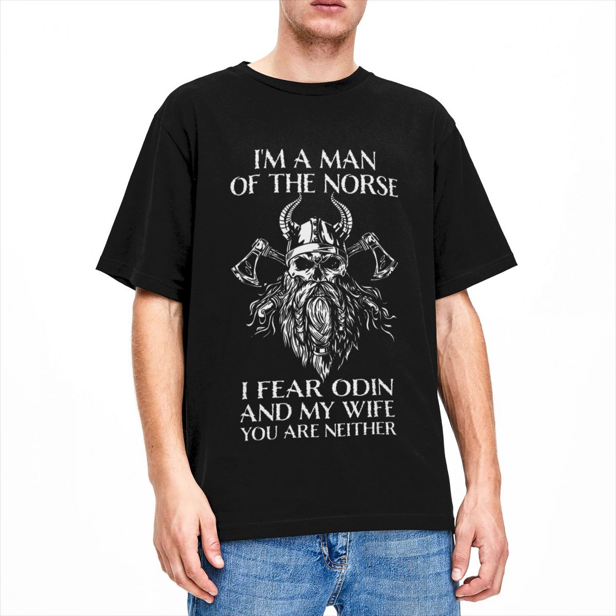 私は北の男です私はオディンと妻の男性用Tシャツ、バイキング北 - Summer Viking Clothing のレビューと価格