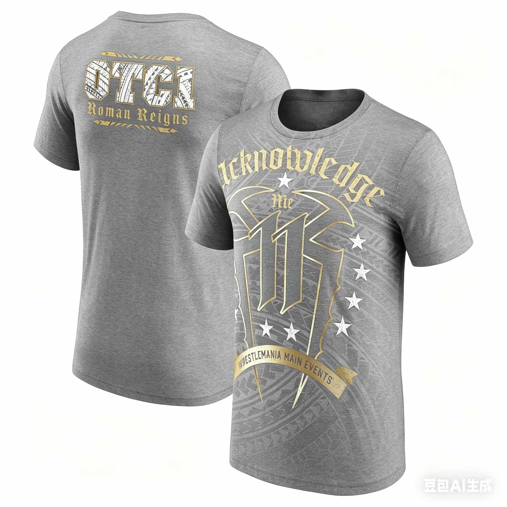 モデルローマン・レインズプリントTシャツ メンズ レディース - Summer Reign Clothing のレビューと価格