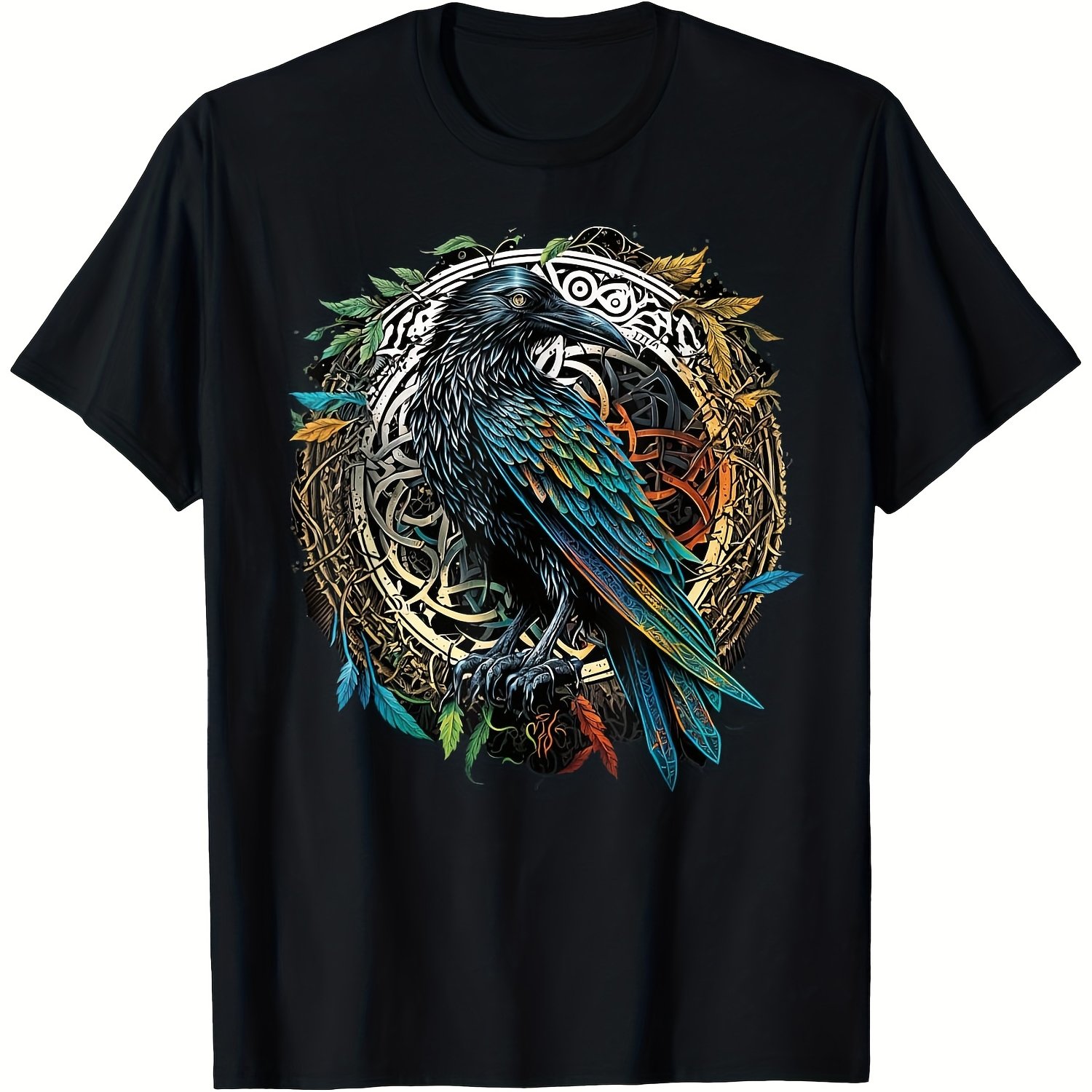 女性用バイキングレイブンパターンTシャツ、オーディンのミッド - Summer Viking Clothing のレビューと価格