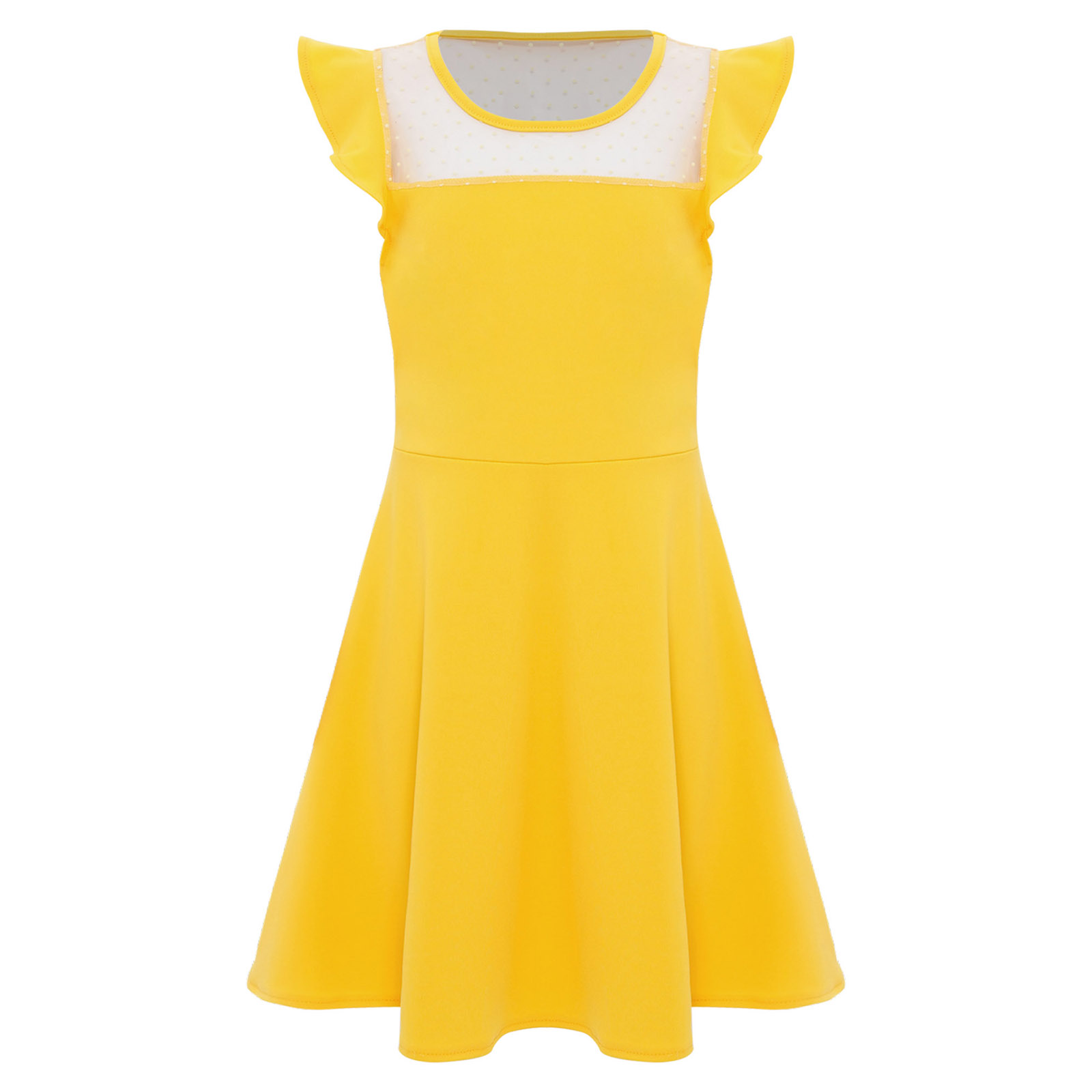 10代の女の子の夏のドレス、ラッフルスリーブ、ドット柄、シー - Summer Clothing For Teen Girls のレビューと価格