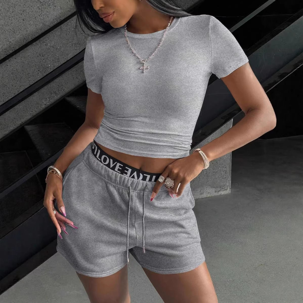 ファッション レディース ツーピース スリムフィット ショー - Summer Clothing For Girls のレビューと価格