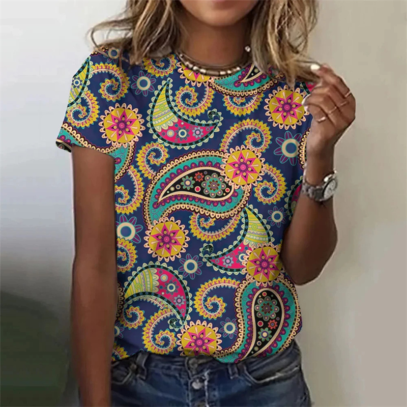 女性のためのセクシーなパターンのTシャツ,3D効果のあるモデ - Summer Clothing India のレビューと価格