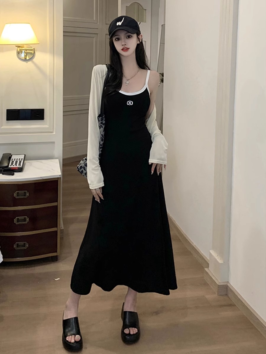 サマーストライプAラインドレスVネックノースリーブ婦人服セッ - Summer Line Clothing Brand のレビューと価格