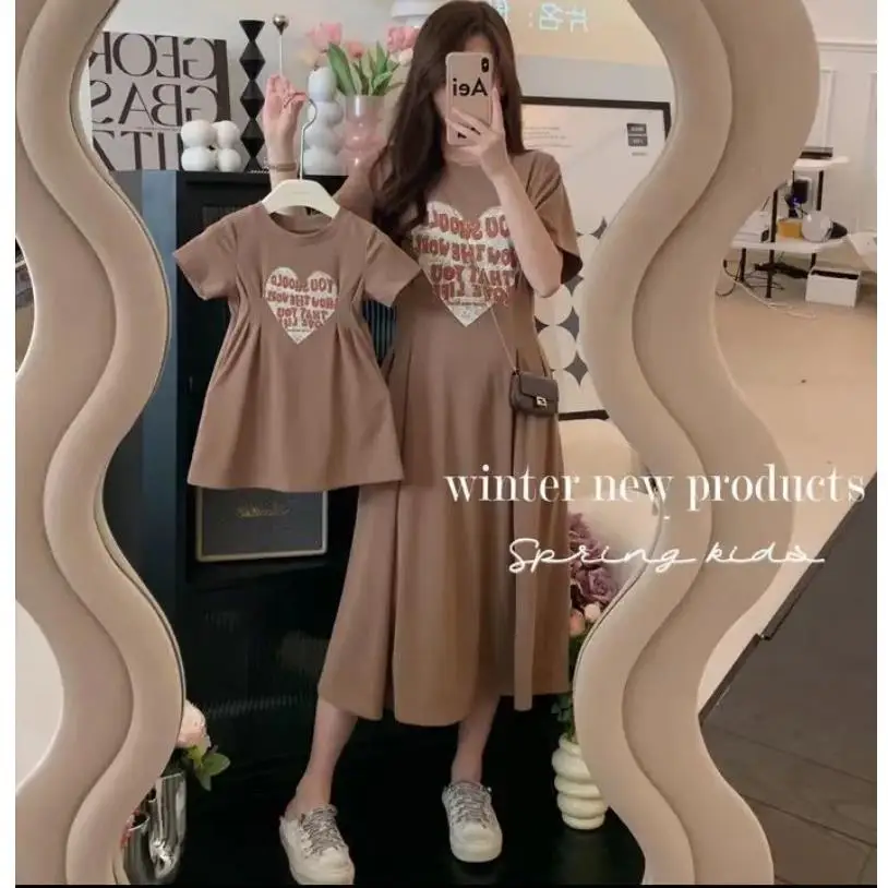 2026年韓国風親子コーデ　夏ファッション　無地プリント　母 - Summer Dresses Yours Clothing のレビューと価格