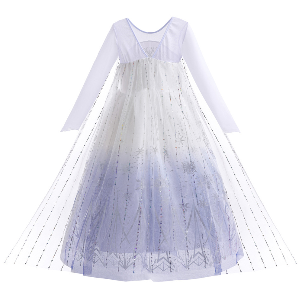白いエルサドレス女の子の誕生日パーティーコスプレプリンセス衣 - Summer Dresses Yours Clothing のレビューと価格