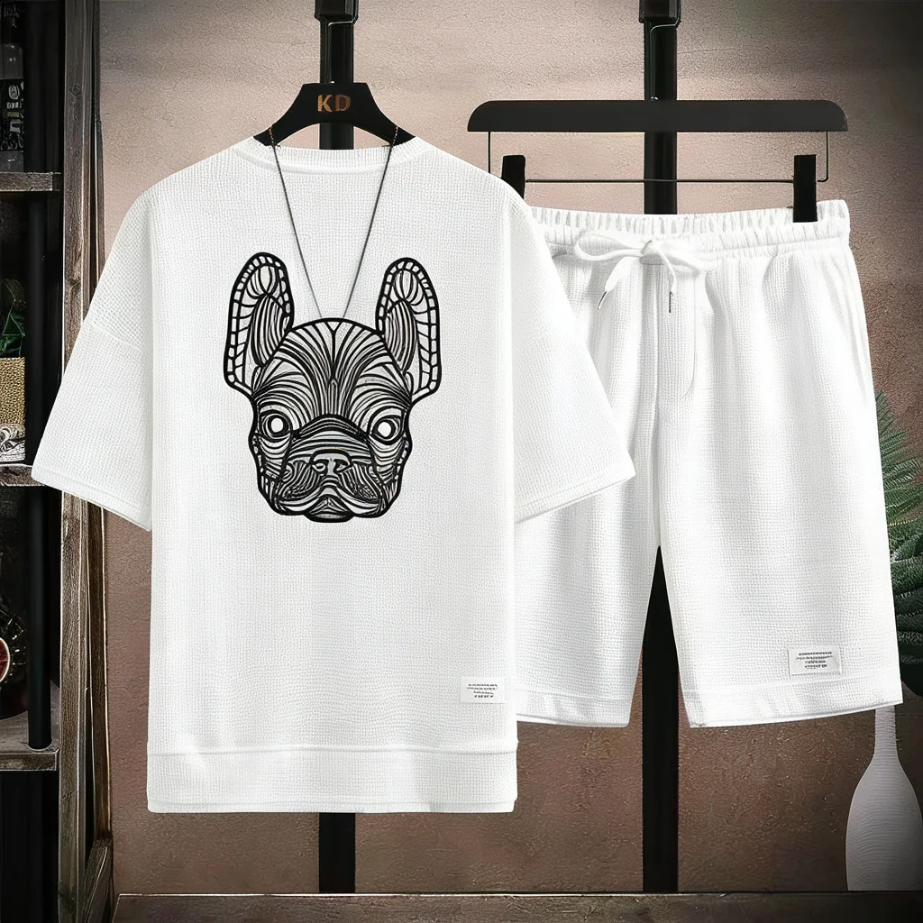 夏のメンズ速乾カジュアル半袖Tシャツとショートパンツセットシ - Summer Clothes Fashion のレビューと価格