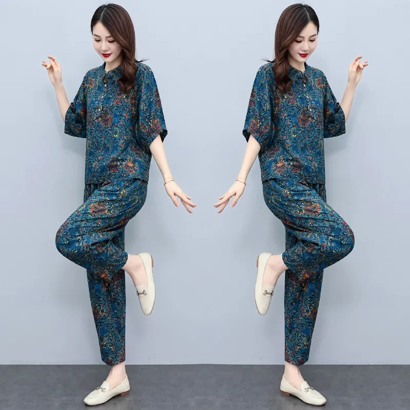 中年女性向けサマースーツ2026新作ファッション若見えハルン - Summer Linen Clothing For Women のレビューと価格