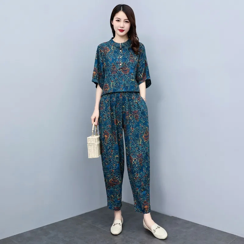 中年女性向けサマースーツ2026新作ファッション若見えハルン - Summer Linen Clothing For Women のレビューと価格