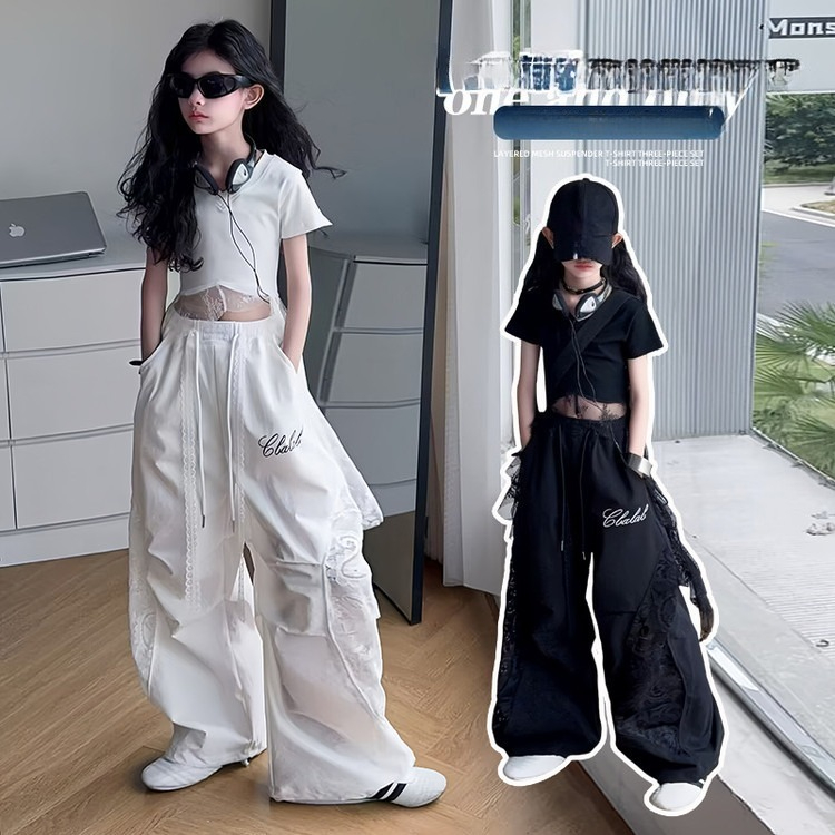 4歳から14歳女の子向けヒップホップジャズストリートダンス服 - Summer Clothing For Teen Girls のレビューと価格