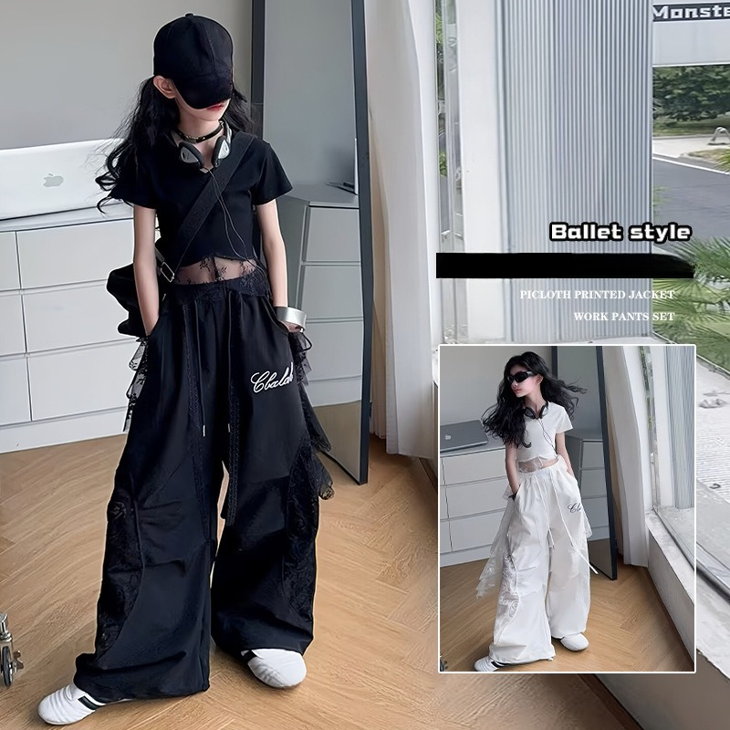 4歳から14歳女の子向けヒップホップジャズストリートダンス服 - Summer Clothing For Teen Girls のレビューと価格