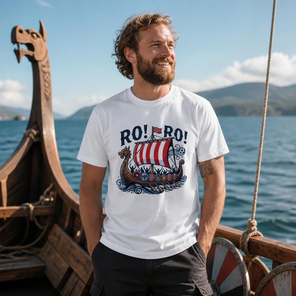 ロロノルウェーバイキングシップサッカーノルウェーTシャツ綿1 - Summer Viking Clothing のレビューと価格