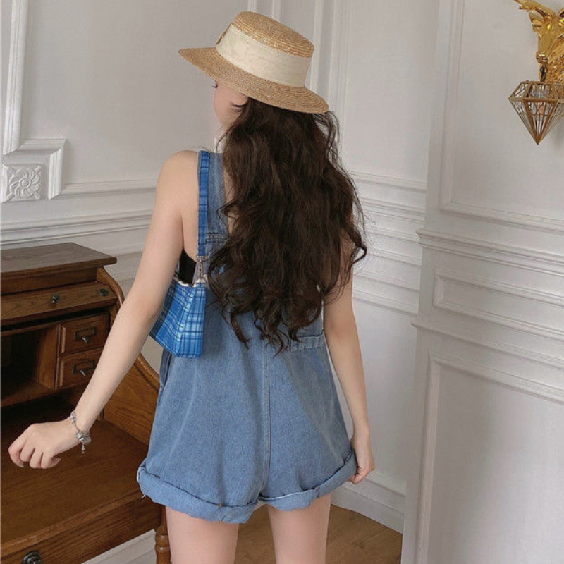 女性の夏のロンパース,だぶだぶのデニム衣類,韓国のファッショ - Summer Clothing For Teens のレビューと価格