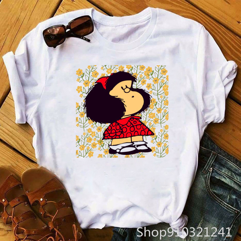 女性のためのユーモラスな夏のTシャツ,ファッショナブルな漫画 - Summer Clothing For Teens のレビューと価格