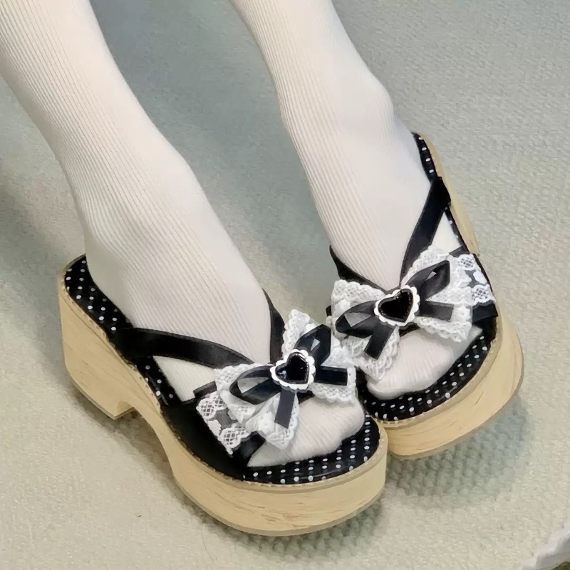 スイートボウ木目調厚底プラットフォームスリッパ女性用夏和風快 - Summer Clothing Offers のレビューと価格