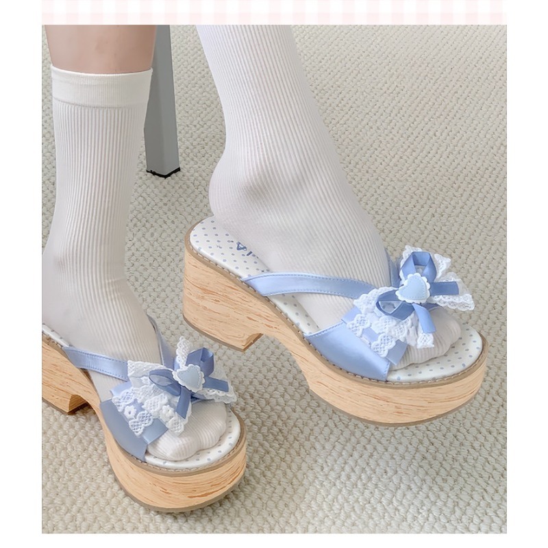 スイートボウ木目調厚底プラットフォームスリッパ女性用夏和風快 - Summer Clothing Offers のレビューと価格