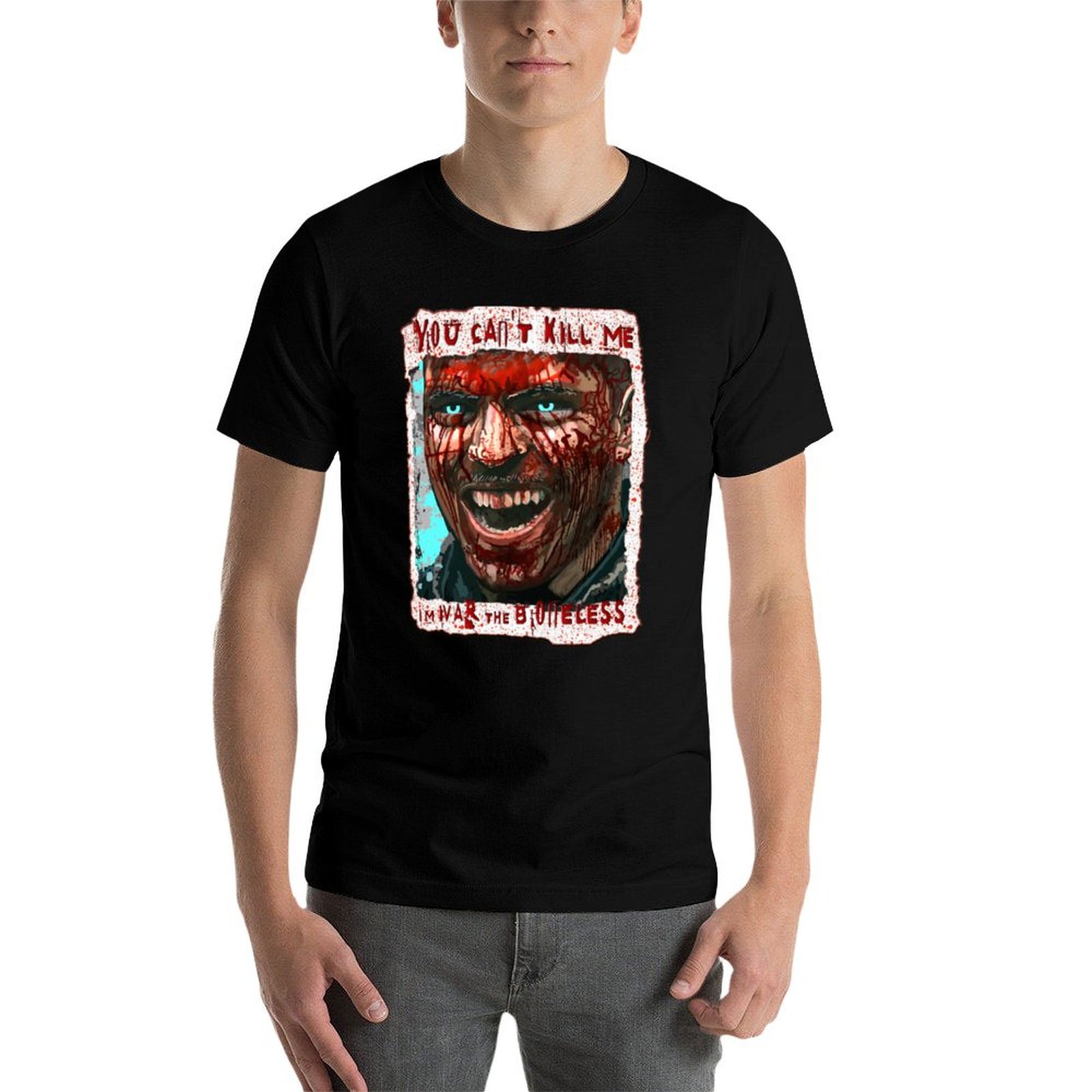 骨なしバイキング王イヴァルの絵画Tシャツ男性用Tシャツデザイ - Summer Viking Clothing のレビューと価格