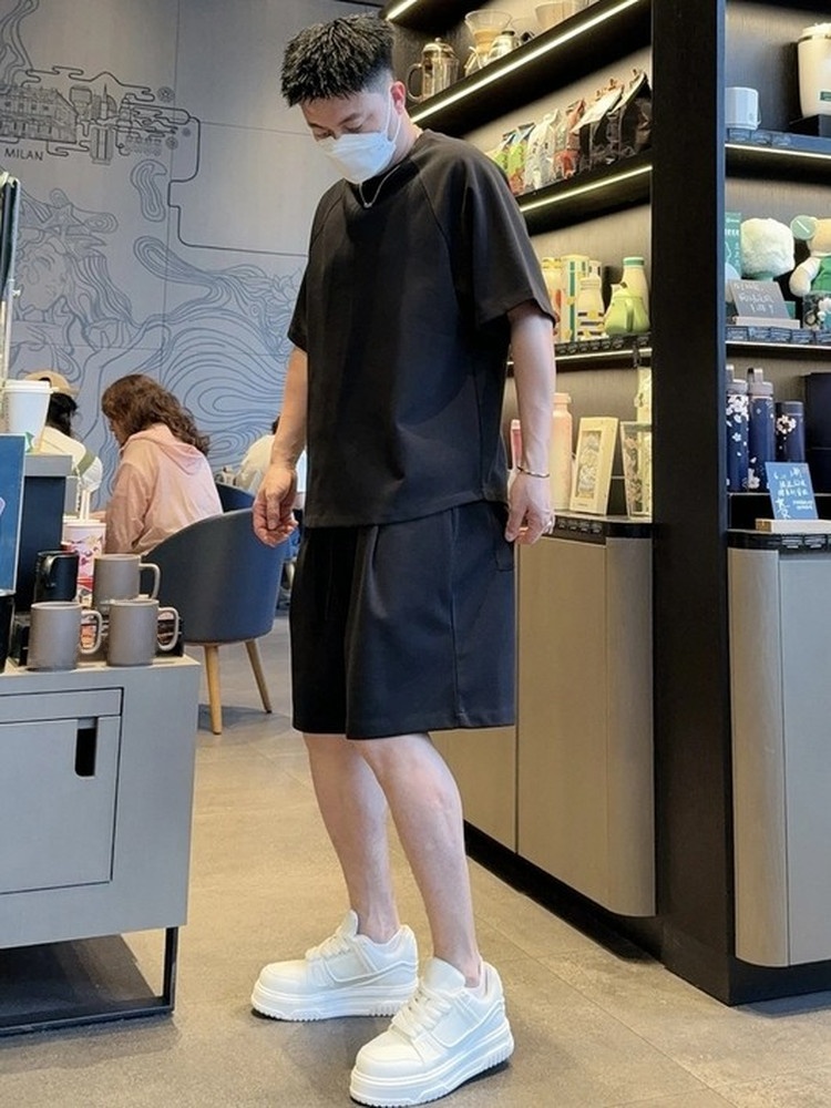 ゆったりとしたカジュアルなメンズ服セット半袖ショートパンツツ - Summer Clothing Range のレビューと価格