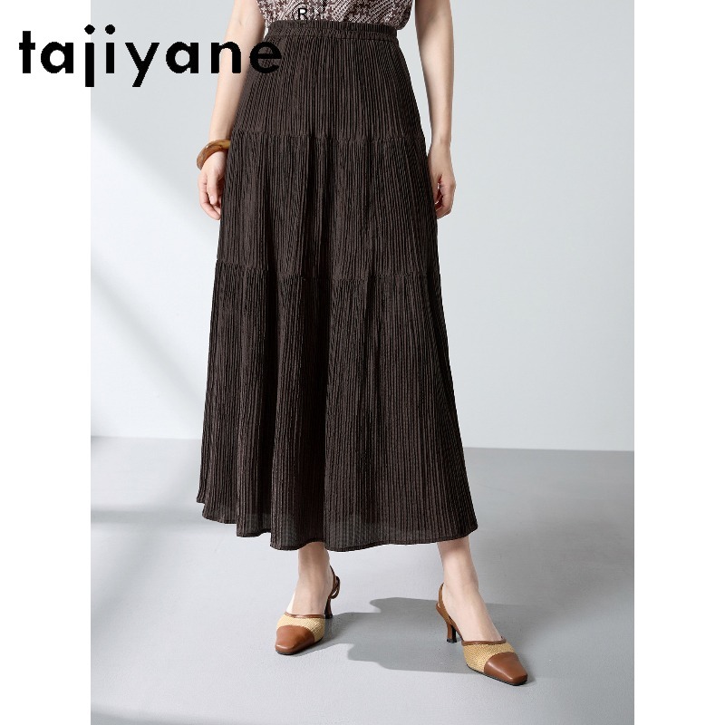 TAJIYANE 97.6% 桑シルク女性用スカート レトロ - Summer Line Clothing Brand のレビューと価格