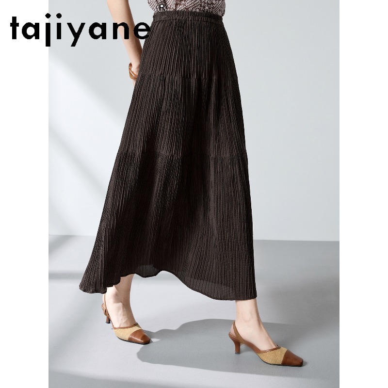 TAJIYANE 97.6% 桑シルク女性用スカート レトロ - Summer Line Clothing Brand のレビューと価格