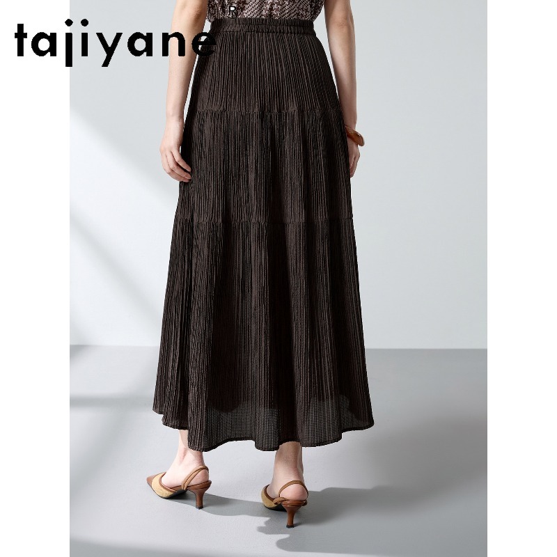 TAJIYANE 97.6% 桑シルク女性用スカート レトロ - Summer Line Clothing Brand のレビューと価格
