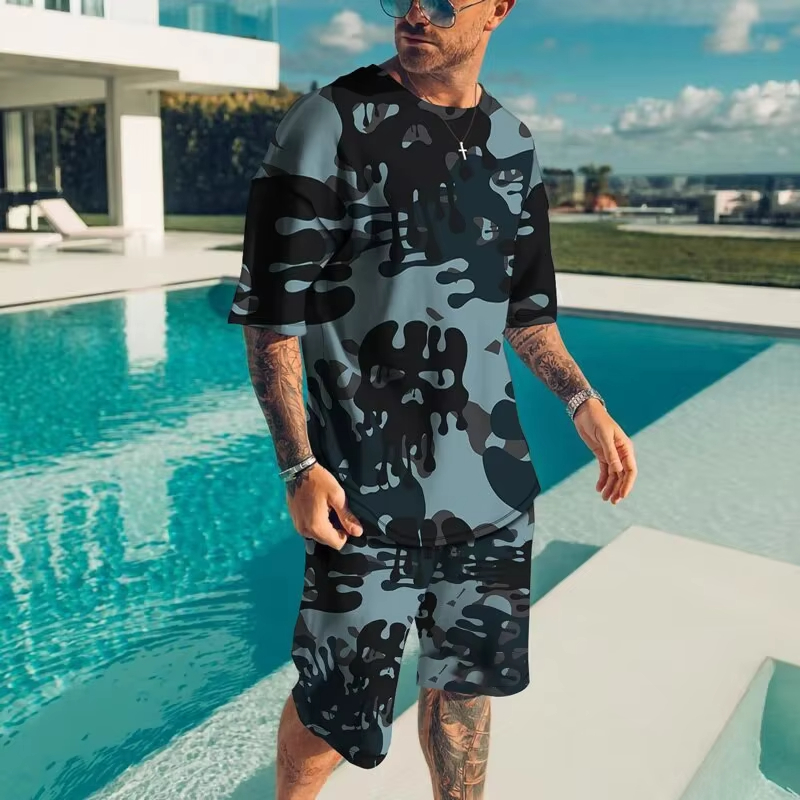 ファッションメンズスポーツウェア夏ビーチ半袖3Dプリントシャ - Summer Clothes Fashion のレビューと価格