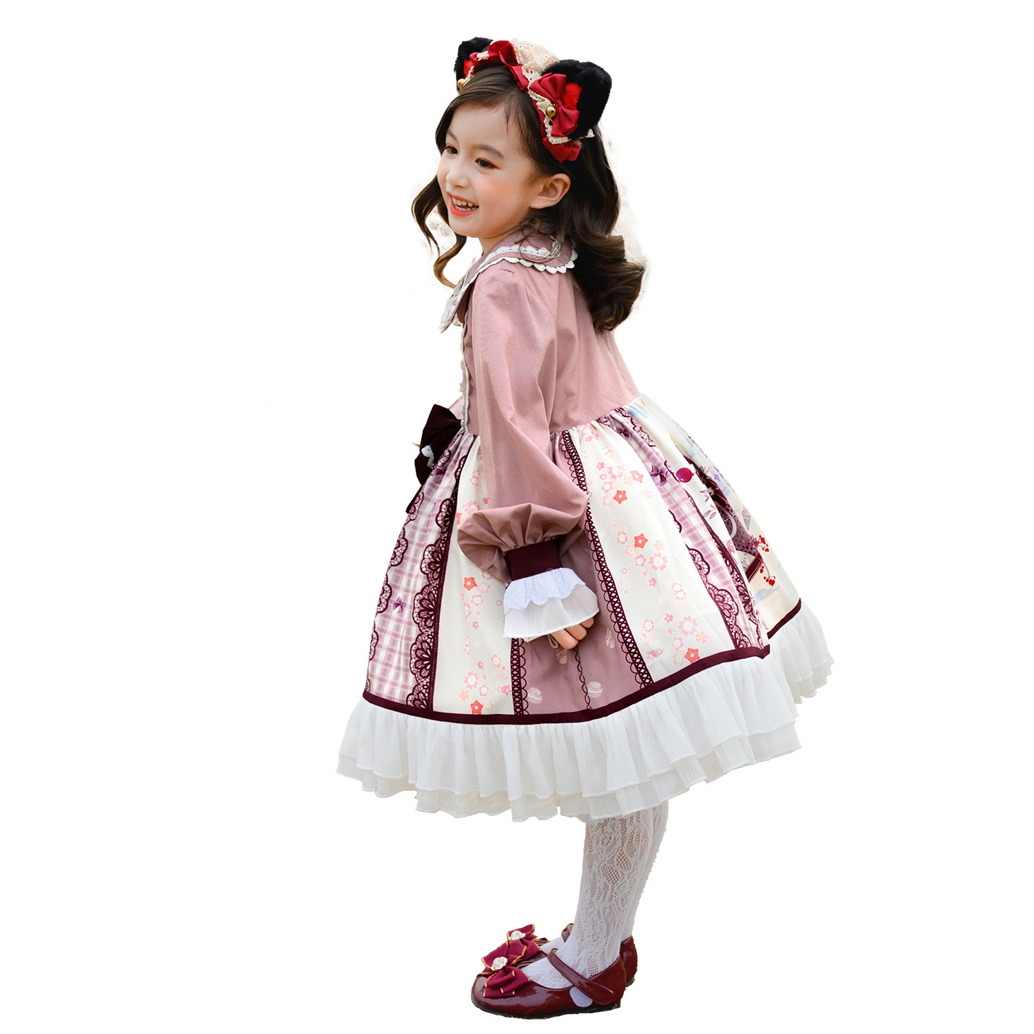 子供用ロリータ服長袖プリンセスドレス春夏フルセットドレスロリ - Summer Clothing For Girls のレビューと価格