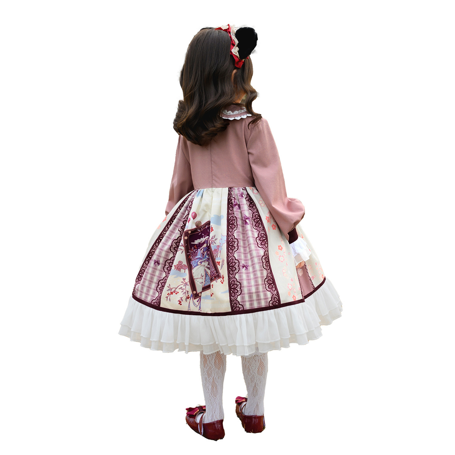 子供用ロリータ服長袖プリンセスドレス春夏フルセットドレスロリ - Summer Clothing For Girls のレビューと価格
