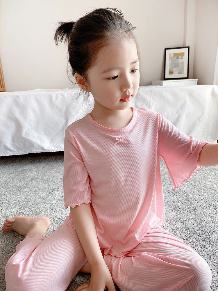 パジャマ子供用ハウスウェアティーンガール服子供用パジャマ部屋 - Summer Clothing For Teen Girls のレビューと価格