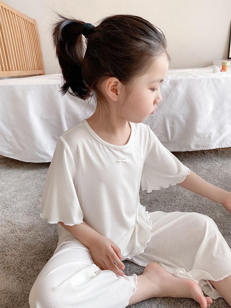 パジャマ子供用ハウスウェアティーンガール服子供用パジャマ部屋 - Summer Clothing For Teen Girls のレビューと価格