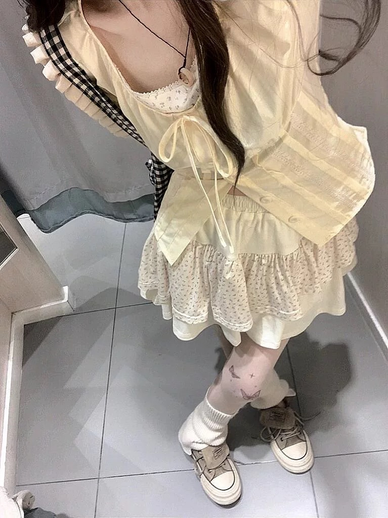 甘い花柄のツーピースセット レディース 夏 ドーパミン風 可 - Summer Clothing For Girls のレビューと価格
