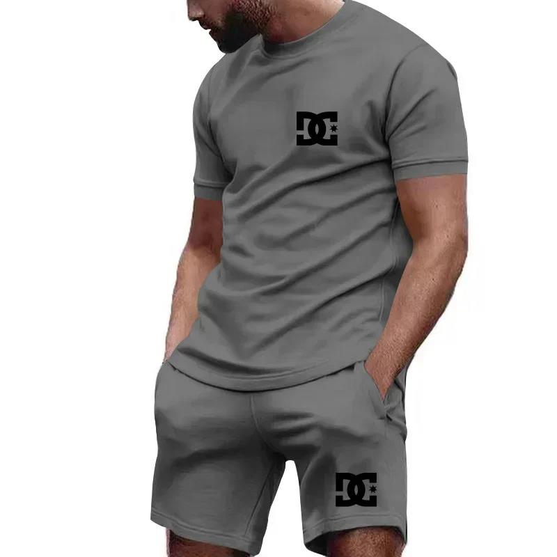 夏の新作メンズ半袖Tシャツと通気性のあるショートパンツのツー - Summer Clothes Fashion のレビューと価格