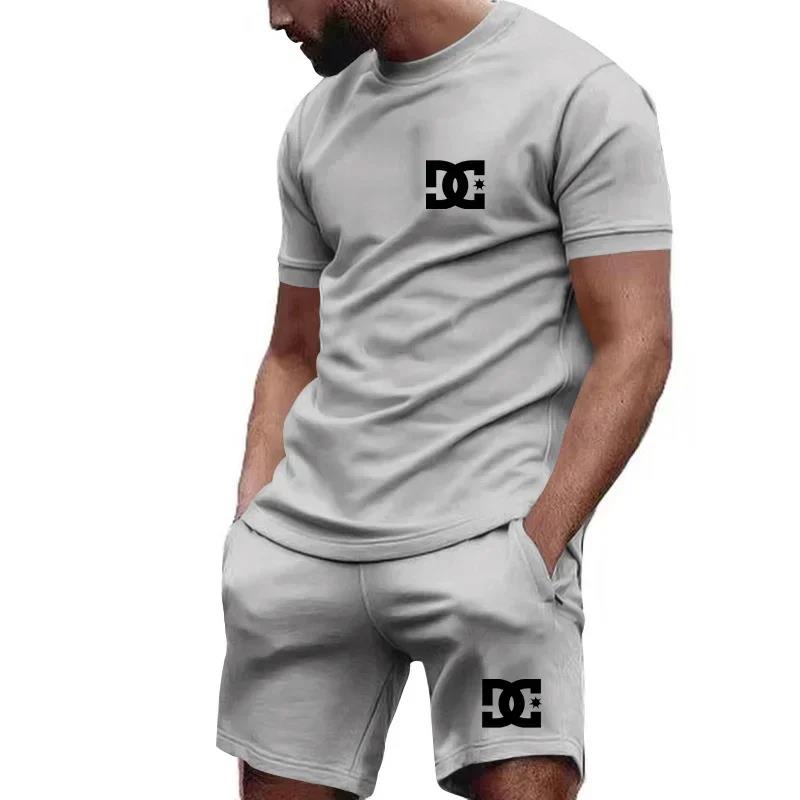 夏の新作メンズ半袖Tシャツと通気性のあるショートパンツのツー - Summer Clothes Fashion のレビューと価格