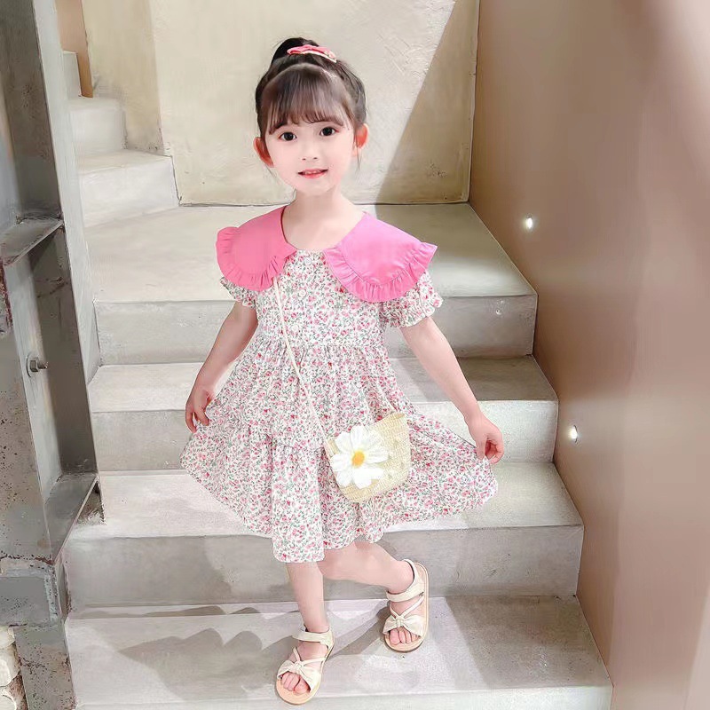 小さな女の子のための黄色の花柄のドレス,2ピース,小さな女の - Summer Clothing For Teen Girls のレビューと価格
