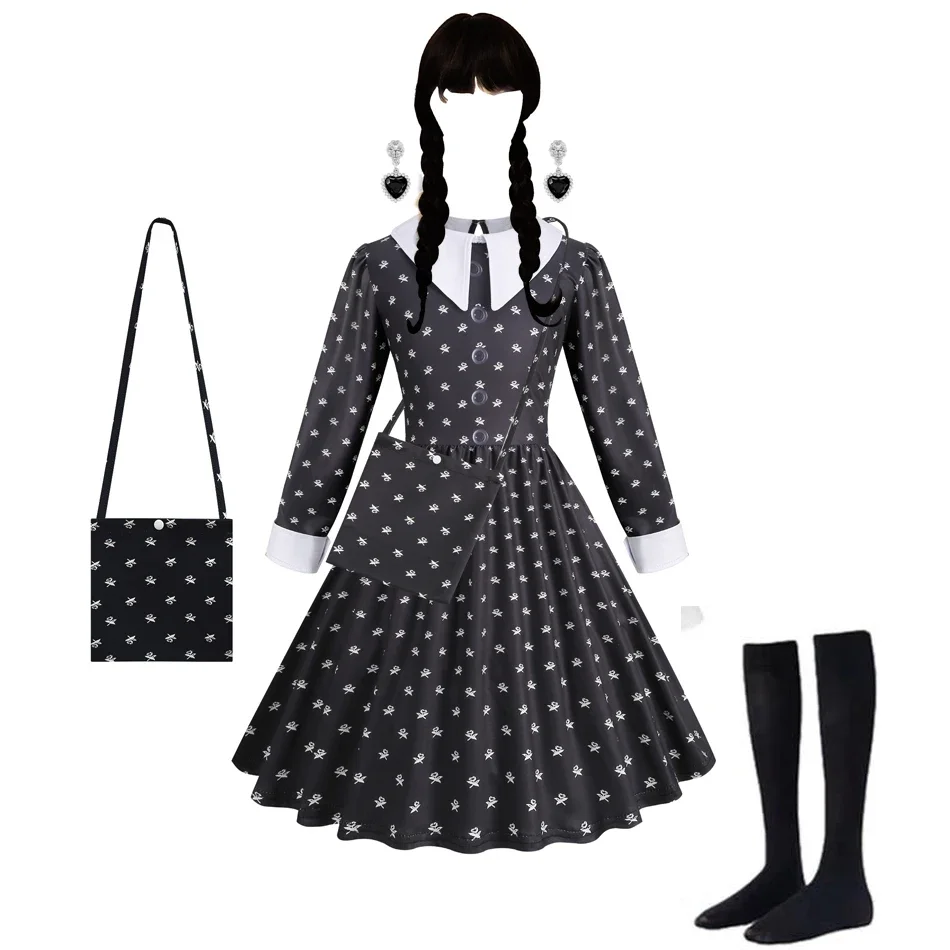 黒の衣装ドレス女の子のためのゴシック衣装子供ティーンパーティ - Summer Clothing For Teens のレビューと価格