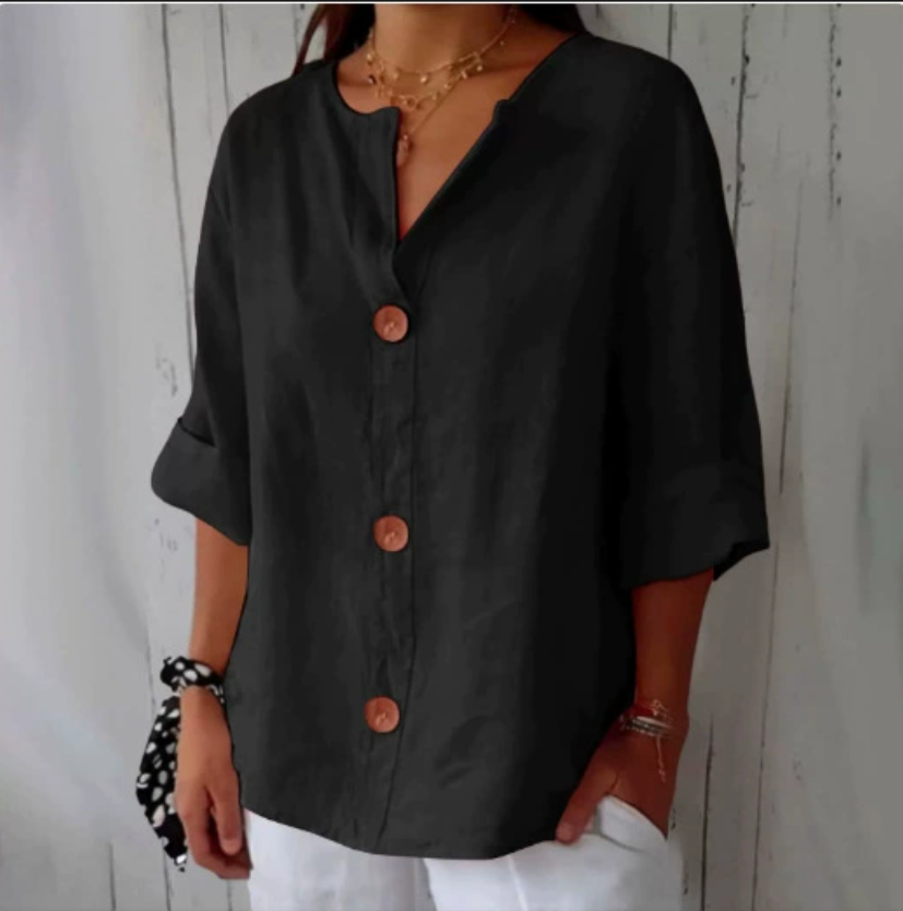 プラスサイズ ルーズシャツ＆ブラウス レディース Vネック  - Summer Clothing Plus Size Women のレビューと価格