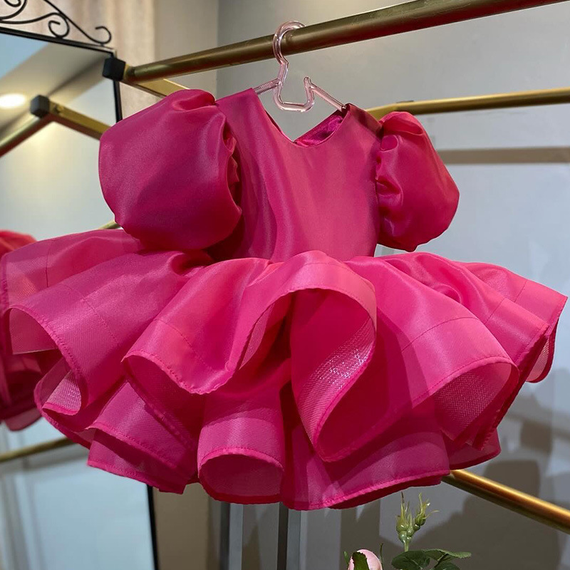 新しいサテン高級ガールドレスローズレッドバブルスリーブパーテ - Summer Dresses Yours Clothing のレビューと価格